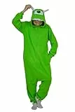 LorranTree Onesie Kostüm Jumpsuit Monsters Wazowski Costume Damen Herren Erwachsene Relaxo Pyjama Tier Monokular Weihnachten Halloween Schlafanzug SY-DanYG L