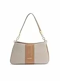 Liu Jo Schultertasche Häma, Natur/Dunkel, Polyester, 28 x 16 x 10,5 cm, mit verstellbarem Schultergurt und Innentasche