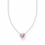 THOMAS SABO Kette mit pinkfarbenem Herz-Anhänger 925 Sterlingsilber KE2211-051-9