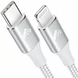 USB C Lightning Kabel 1M USB C auf Lightning Kabel [MFi Zertifiziert] iPhone Ladekabel Nylon Power Delivery Lightning Kabel USB C Ladekabel für 14 Pro Max/13/13 Pro/12/12 Pro Max/11 Pro/X/XS/8 Plus
