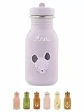 wunderwunsch Trinkflasche personalisiert für Kinder, Flasche personalisiert, Babyflasche, Kinder Flasche, Trixie Trinkflaschen mit individuellem Namen (Maus, 350ml)