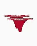 Emporio Armani Damen Logoband 2-Pack T-Thong Tangahöschen, Rot, M EU