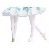 Durio Ballettstrumpfhose Mädchen Strumpfhose Baby Elastisch Tanzstrumpfhose Anti-Rutsch Weiß und Weiß 6-9 Jahre