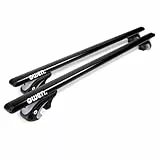 Owen 5.0 Dachträger Universal 120 cm Schwarz | Aluminium Relingträger für offene Reling | Geprüft nach DIN 75302 | Abschließbar | Tragfähigkeit bis 90 kg | Aerodynamisch & einfach montierbar