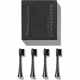 Wondersmile Ersatzbürsten Schallzahnbürste (Soft, Ultimate Black, 4er Pack) - Bürstenköpfe für Wondersmile Schallzahnbürste