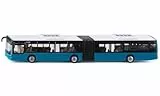 Siku 3736, MAN Gelenkbus, 1:50, Inkl. 2 Stickerbögen, Metall/Kunststoff, Türkis, Spielzeug-Modell, Bereifung aus Gummi, Öffenbare Türen