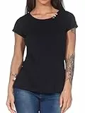 Ragwear Fllorah GOTS Top Damen (DE/NL/SE/PL, Alphanumerisch, M, Regular, Regular, Black)