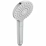 Ideal Standard – Idealrain Evo Handbrause, wassersparender Duschkopf mit 3 Strahlarten (Sanfter Regen, Massage, sanfter Regen), Ø 11 cm, EasyClean-Düsen, Chrom