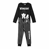 CERDÁ LIFE'S LITTLE MOMENTS Uni Kinder Pijama Largo Single Jersey de Wednesday Diseño Exclusivo, Cómodo Y Suave-Pijamamiércoles Pyjamaset, dunkelgrau, 12 Jahre