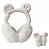 LdawyDE Ohrenwärmer Damen, Winter Warme Plüsch Ohrenschützer Kinder Mädchen Süße Bärenohren Ohrenwärmer Faltbare Ohrwärmer Ohrschützer Winter Winddicht Earmuffs Perfekt für kalte Wintertage