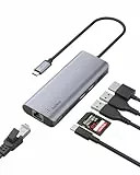 Belkin USB-C-Hub, 6-in-1-MultiPort-Adapter-Dock mit 4K-HDMI, USB-C und 100 W zum Laden (Passthrough), 2x USB A, Gigabit-Ethernet und SD-Steckplatz für Geräte wie Macbook Pro, Air, iPad Pro und XPS