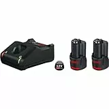 Bosch Professional 12V System Akku Starter-Set: GBA 12V 2x 2.0Ah Akku + Ladegerät GAL 12V-40