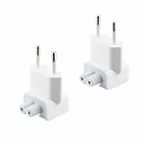 VIEVRE 2 Stücke AC Adapter Europa Stecker, EU Stecker für Apple Netzteil Ersatzstecker für MacBook, iPad, Ladegerät Konverter Ersatzanschluss