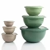 Arendo - Vorratsdosen Set mit Deckel – 0,26 bis 5 Liter - 6er Set - Salatschüssel Rührschüssel - Schüssel Set in verschiedenen Größen – lebensmittelecht – Spülmaschinen und Mikrowellen geeignet
