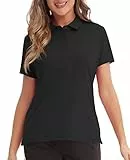 MEETYOO Damen P14 Polo Shirt, Schwarz, M EU