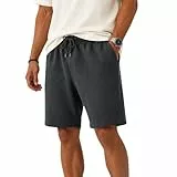 ROSS CAMP Sporthose Herren Kurz - Kurze Hosen Herren, Laufshorts Männer Sommer Baumwolle Jogginghose Fitnesshose Sport Sportshorts Bermuda Shorts Hose Trainingshose Tennis (2XL, Anthrazit)