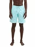 TOM TAILOR Herren Basic Badeshorts, teal navy summer design, M