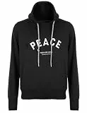 ROADSIGN australia Damen Sweatshirt dezenter Look mit Peace-Motiv für entspannte Wohlfühlmomente anthrazit, XL