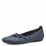Tamaris Damen Klassische Ballerinas, Frauen Ballerinas,qualitaet,robust,stabil,trage-Komfort,weich,weit,Weite,Silber,Silber,blau,Navy,38 EU