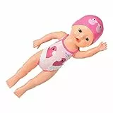 BABY born My First Swim Girl, Aufzieh-Badepuppe, wasserfest, funktioniert ohne Batterien, 30 cm große Puppe, 834060 Zapf Creation, Rosa