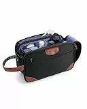 ECOHUB Reise Kulturbeutel für Herren, Wasserdicht Kulturtasche mit Groß Fach & Nassfach, Kosmetiktasche mit Doppelter Reißverschlussöffnung, PET-Recycelte Waschtasche, Toiletry Bag Männer(Schwarz)