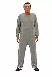 FERRUCCI COMFORT Schlafanzug Pflege-Overall Langarm 1 Reißverschluss hinten am Rücken Sommer