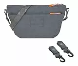 LÄSSIG Baby Kinderwagenorganizer Umhängetasche Kinderwagentasche inkl. Kinderwagenbefestigung/GRE Buggy Bum Bag anthracite