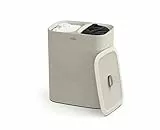 Joseph Joseph Tota 90-Liter-Wäschesortierkorb mit Deckel, 2 herausnehmbare Wäschesäcke mit Griffen, Ecru Beige