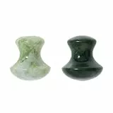 FANXIYA Gua Sha Massagewerkzeug Pilzform aus natürlichem Jade Grün Aventurin, Gesichtsmassage Stein und Augen Massager, Gua Sha Massagestein Pilzform, ideal für SPA entspannende Hautpflege