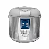 GASTROBACK 42518 Design Reiskocher Pro, Abschaltautomatik, Warmhalte-Funktion, 5 Liter, antihaftbeschichtet, 700 Watt, Rostfreier Stahl, 5 liters, Silber