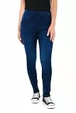 M17 Damen Women Ladies Denim Jeans Jeggings Sculpt Pull On Skinny Fit Casual Cotton Trousers Pants with Pockets (24, Blue)