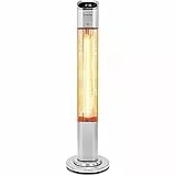 TROTEC Infrarotheizung Standgerät IRS 2050 E – Heizleistung 200 W / 2000 W – Heizstrahler, IP25, inkl. Fernbedienung, 9 Heizstufen, Timer-Funktion