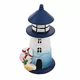 LIFKOME Stehlampe Outdoor Statuen Thema Tischdekoration Nautische Leuchtturm Dekoration Tisch Leuchtturm Dekoration Ornament Solar Garten Teile