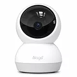 Alaga 2K Innenkamera mit KI-Erkennung für Menschen & Tiere, 360° Schwenk/Neigung, 2,4/5GHz WLAN, Nachtsicht, 2-Wege-Audio, Alexa & Google kompatibel (3 Monate Cloud)