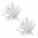 lomdung 2 Stück Künstliche Koralle, Aquarium-deko Gefälschte Koralle, Aquarium Deko Künstliche Korallen, PVC, 9 X 4 X 8.5 cm, für Kleine Bis Mittlere Aquarien, für Landschaft Unterwasser Dekor