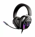 Oversteel - Phosphorus Gaming Headset 7.1, USB-Kabel, omnidirektionales Mikrofon, Geräuschunterdrückung, 3,5-mm-Buchse und RGB-Licht, PC/PS5/PS4/Xbox/Switch-kompatibel, schwarz