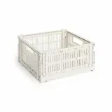 HAY - Colour Crate Korb Square M, 29,5 x 29,5 cm, off-white, recycled