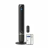 Philips Smarter Turmventilator 7000 Series – 8,4 m/s stark, ultraleise 22 dB, energieeffizient, App & Fernbedienung, Wlan, 12 Stufen, Schlafmodus, Temp‑Anzeige, 12‑h Timer, 80° Oszillation (CX7550/01)