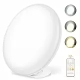 Auriox Tageslichtlampe, 12000 Lux Lichttherapielampe mit Memoryfunktion, 3 Lichtfarben, 4 Timer-Einstellungen, 5 einstellbare Lichtintensität, UV-freie Sonnenlicht Lampe für Hause/Büro