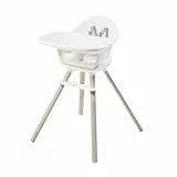 Maxi-Cosi Moa 4-in-1 Kinderhochstuhl mitwachsend, 6 Mon–7 Jahre, 0–25kg, verstellbarer Hochstuhl Baby, in eine Sitzerhöhung, einen Hocker und einen kleinen Tisch mit Sitz verwandelbar, Beyond White