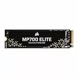 Corsair MP700 Elite 2TB PCIe 5.0 x4 NVMe M.2 SSD – Bis zu 10,000MB/sec – Hohe Dichte 3D TLC NAND – M.2 2280 – Kompatibel mit DirectStorage – Schwarz