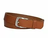 Vascavi Ledergürtel, 3 cm breit, Made in Germany, echt Leder Gürtel für Damen und Herren, kürzbar (80 cm Gesamtlänge 90 cm, Cognac)