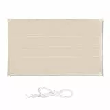 Relaxdays Sonnensegel rechteckig, wasserabweisend, UV-beständig, mit Spannseilen, Terrasse, Balkon, BxT: 4 x 6 m, beige