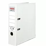 Herlitz 9942681 Ordner maX.file protect A4 8cm weiß, PP-Kunststoffbezug/Papier hellgr.besch. 5er Packung