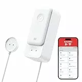 SwitchBot WLAN Wassermelder, Smart Wassersensor, 100dB einstellbarer Alarm & App-Benachrichtigung, IP67 wasserdicht, Wasserleck-Detektor für Zuhause mit 1m Sensorkabel, kein Hub erforderlich(nur 2.4G)