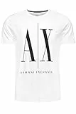 Armani Exchange Herren T-shirt 8nztpazjh4z T-Shirt, Weiß, M