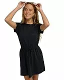 Roxy Sunny Expedition Solid - Geknotetes T-Shirt-Kleid - Frauen - M - Schwarz.