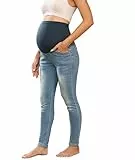 Maacie Mutterschaftsjeans für Damen – Hochtailliert, hochelastisch, aus stretchigem Baumwoll-Denim mit Slim-Silhouette und Multi-Taschen-Design, geeignet für alle Schwangerschaftsphasen