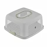 Emsa Prep&Bake Kuchenaufbewahrungsbox, Rechteckig, 37 x 33 cm, Tragegriff, Schneidevorrichtung, Transparent & Grün, K3267034