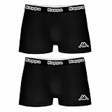 Kappa Herren 2pack Boxers 304JB30-950 Boxershorts,per Pack Schwarz (Black 304JB30-950),X-Large (Herstellergröße:XL)
